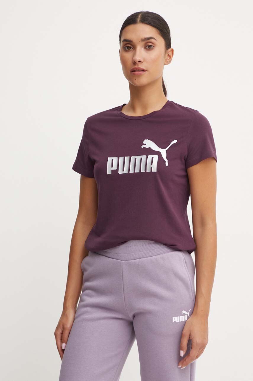 

Памучна тениска Puma в лилаво, Виолетов