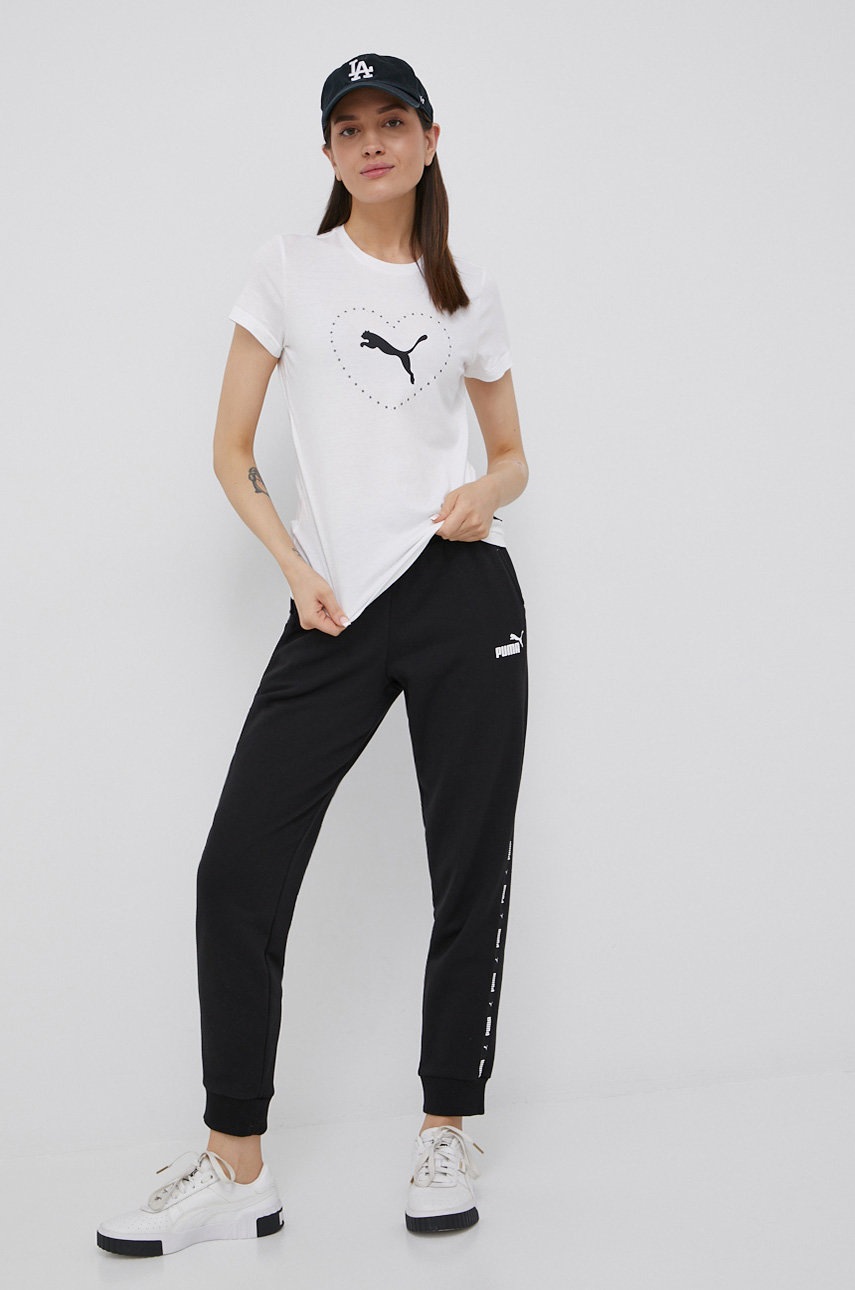 

Бавовняна футболка Puma 848408 колір білий