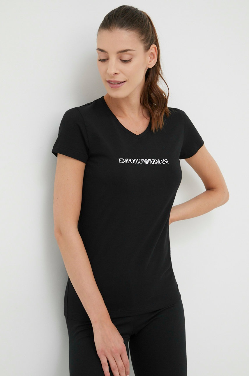 

Тениска Emporio Armani Underwear в черно, Черен