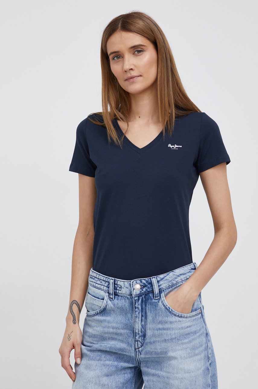 

Футболка Pepe Jeans Violette жіноча колір синій