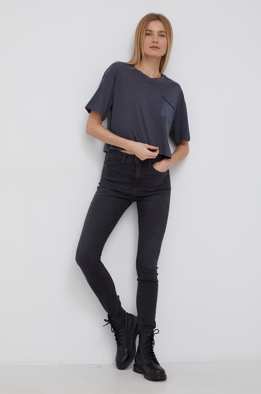 

Бавовняна футболка Pepe Jeans Daiana колір сірий