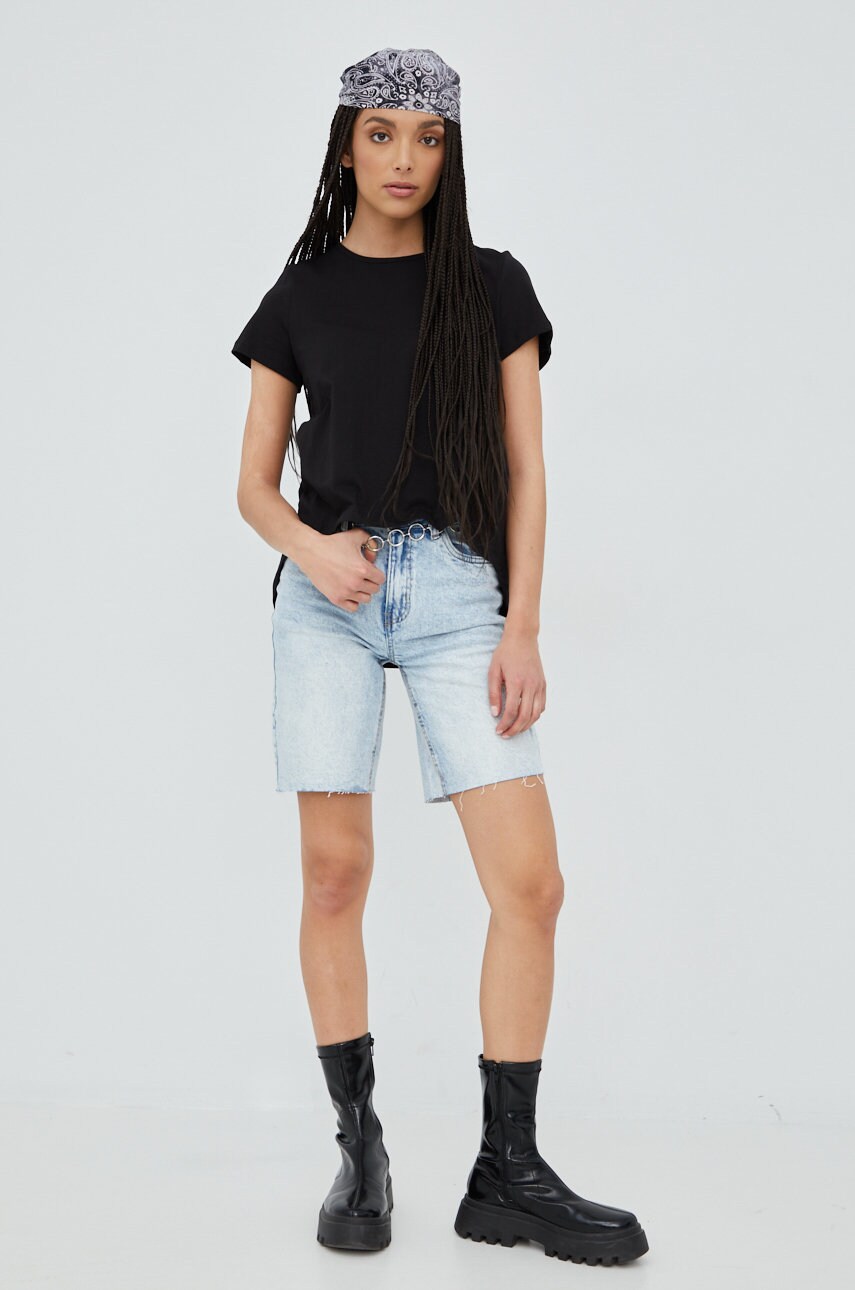 

Хлопковая футболка Vero Moda цвет чёрный