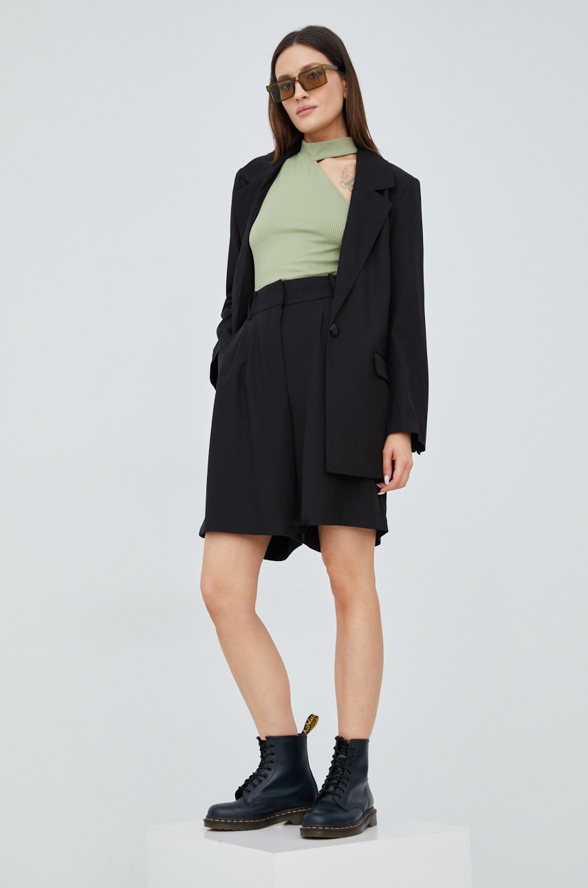 

Топ Vero Moda женский цвет зелёный с полугольфом