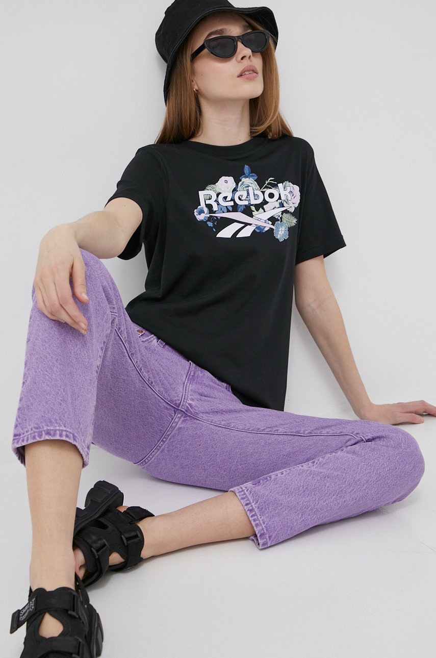 

Футболка Reebok HG4352 женский цвет чёрный
