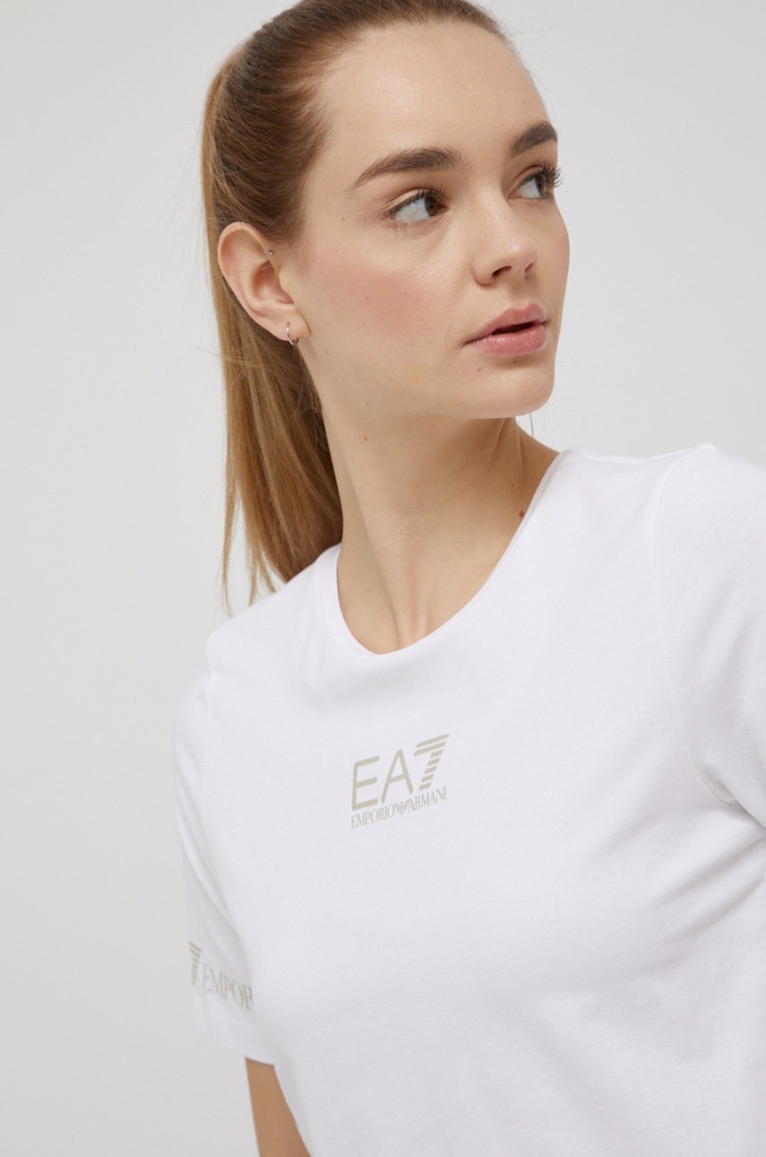 

Футболка EA7 Emporio Armani женский цвет белый