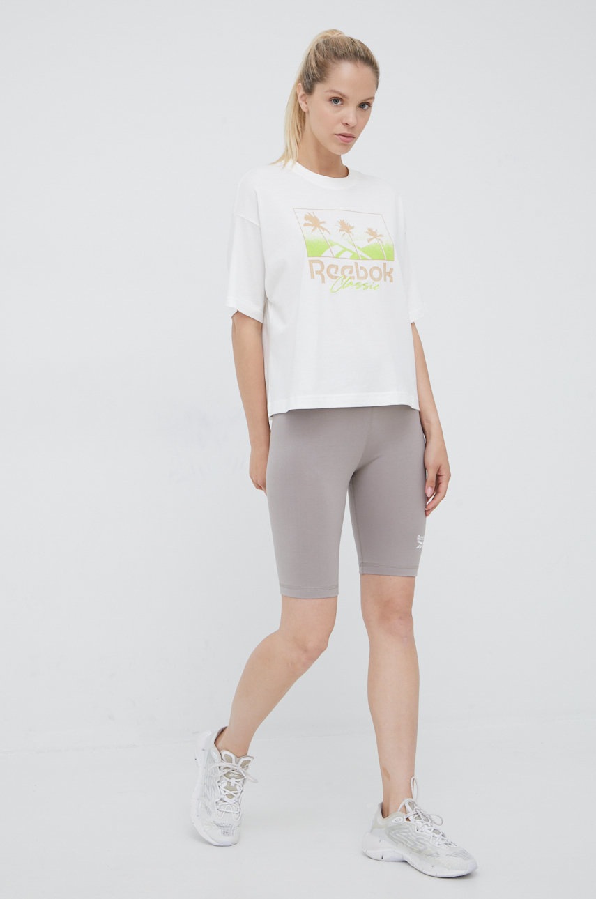 

Хлопковая футболка Reebok Classic H49281 цвет бежевый