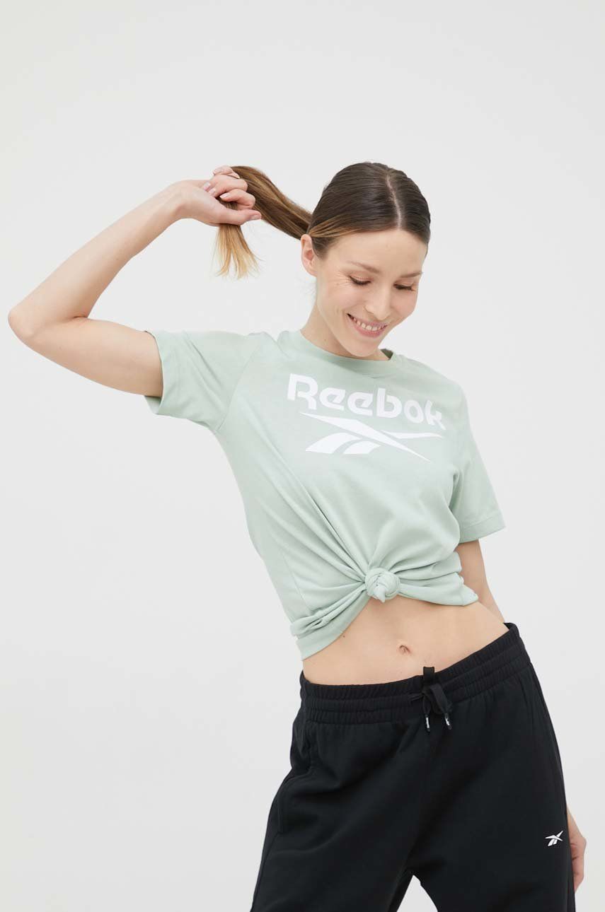Reebok tricou HB2273 femei, culoarea verde answear imagine noua
