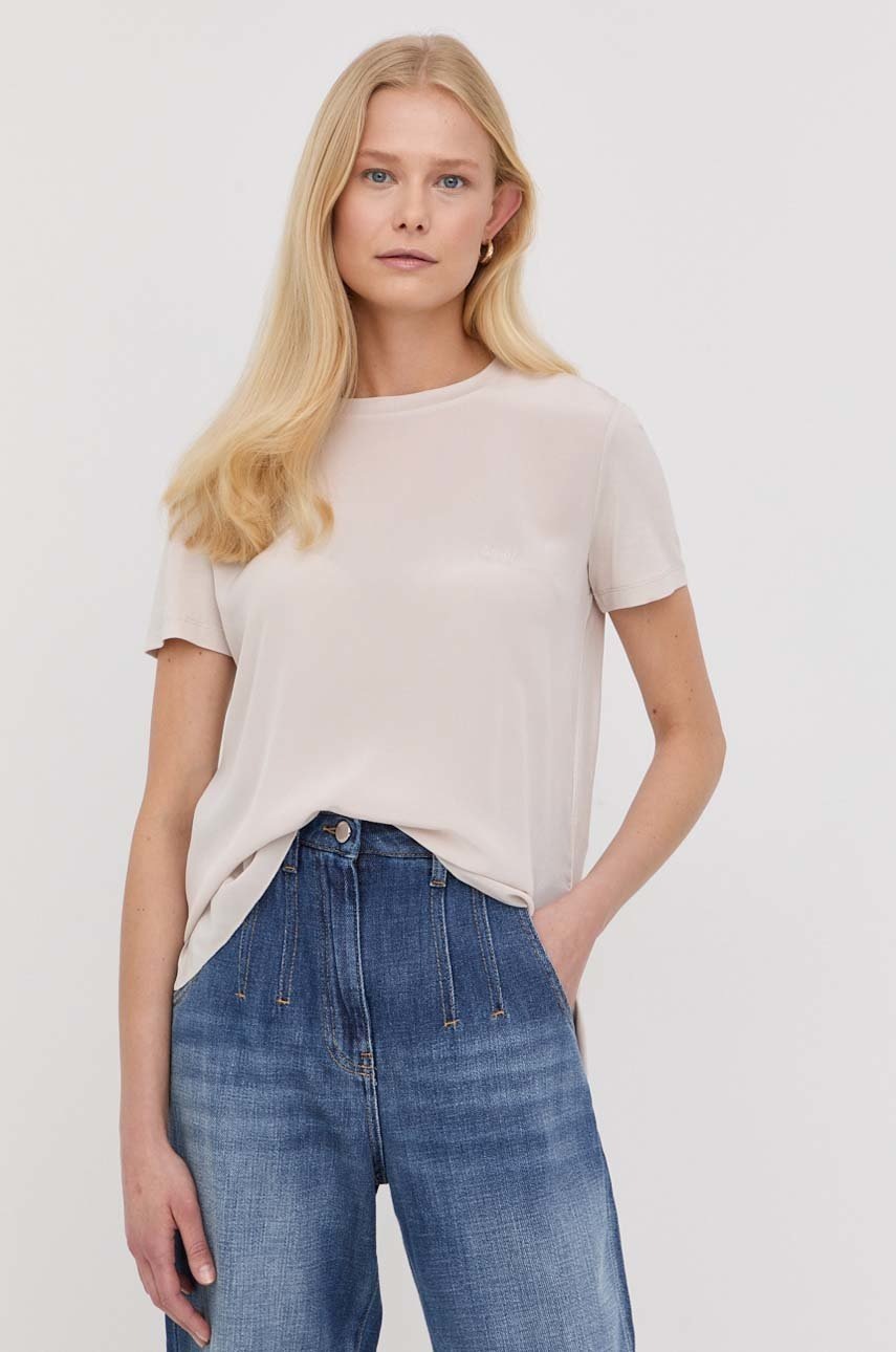 

Блуза с коприна Max Mara Leisure в бежово, Бежов