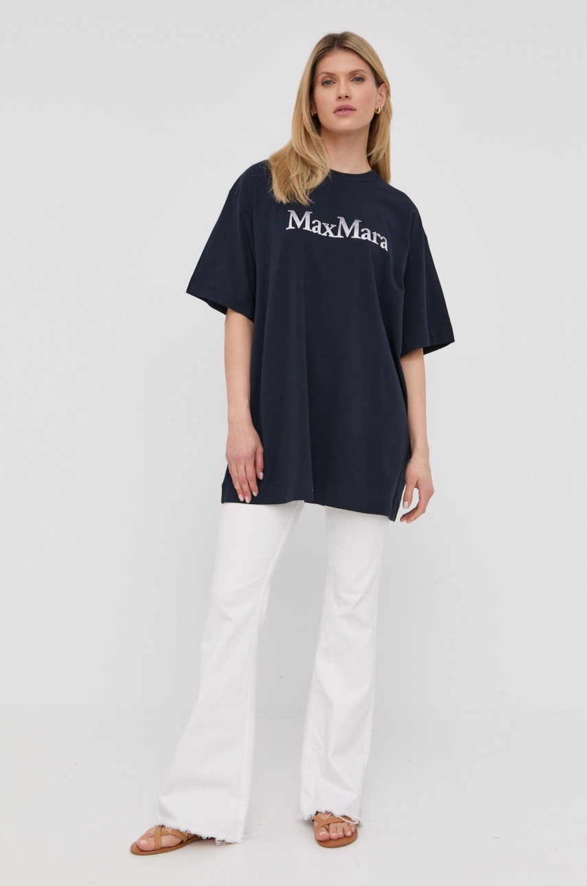 

Футболка Max Mara Leisure жіночий колір синій