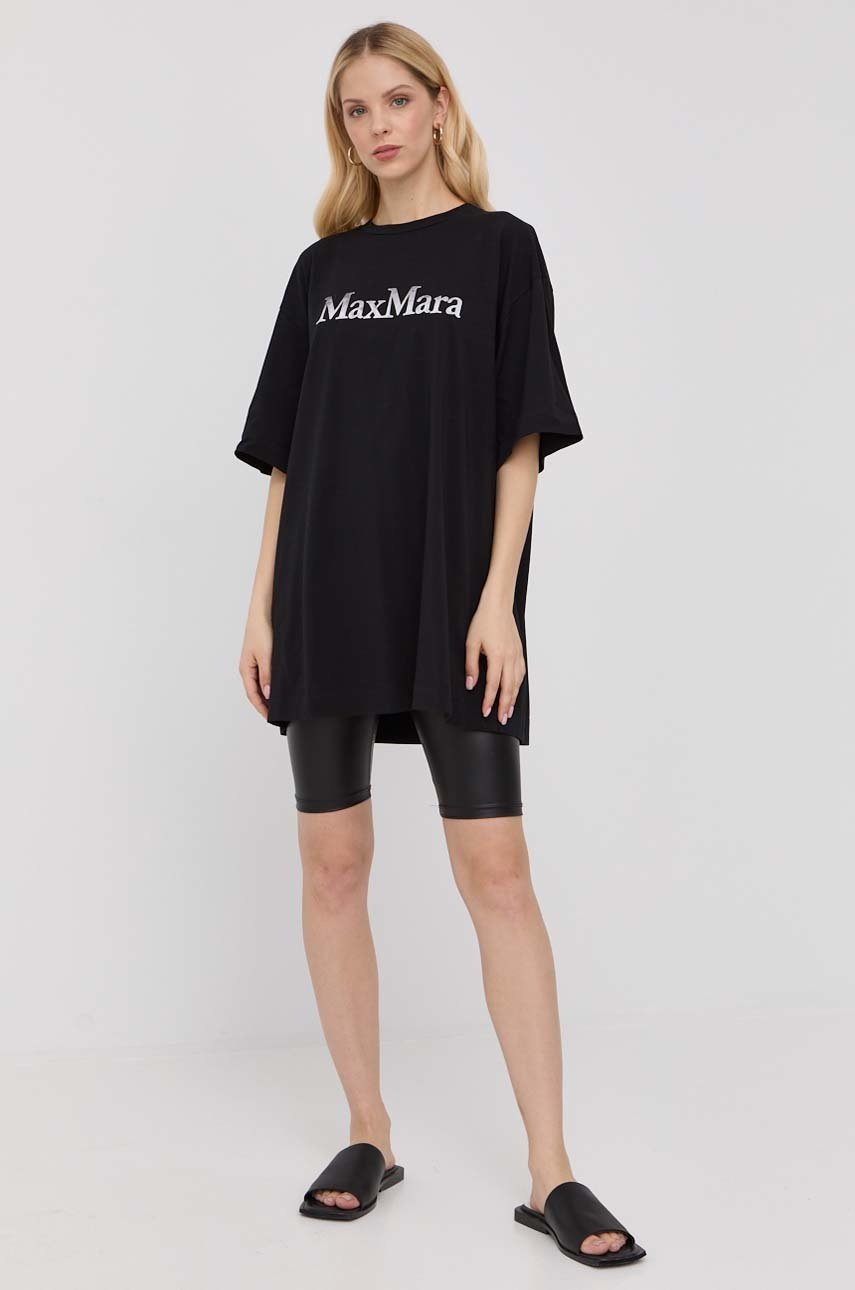 

Футболка Max Mara Leisure жіночий колір чорний