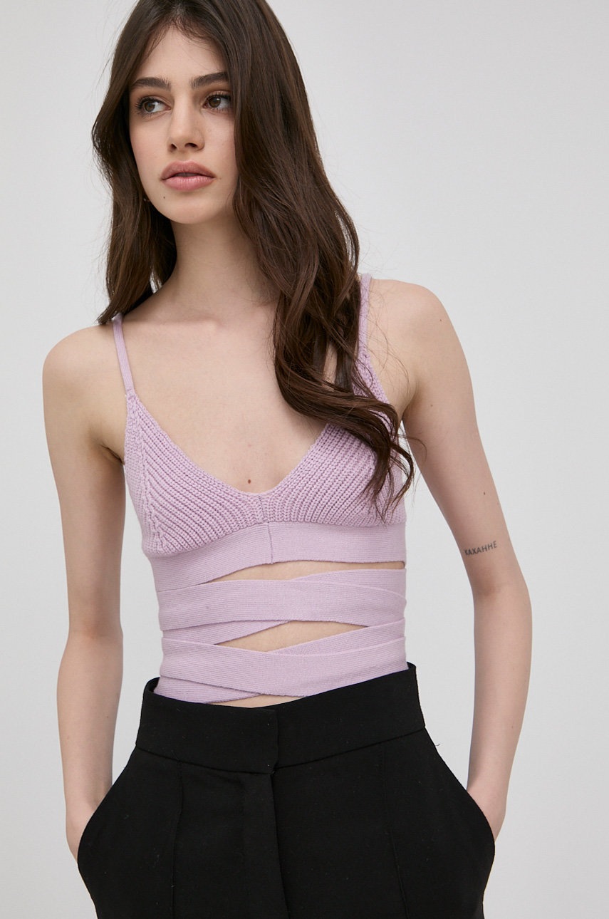 

Топ For Love & Lemons дамски в лилаво, Виолетов