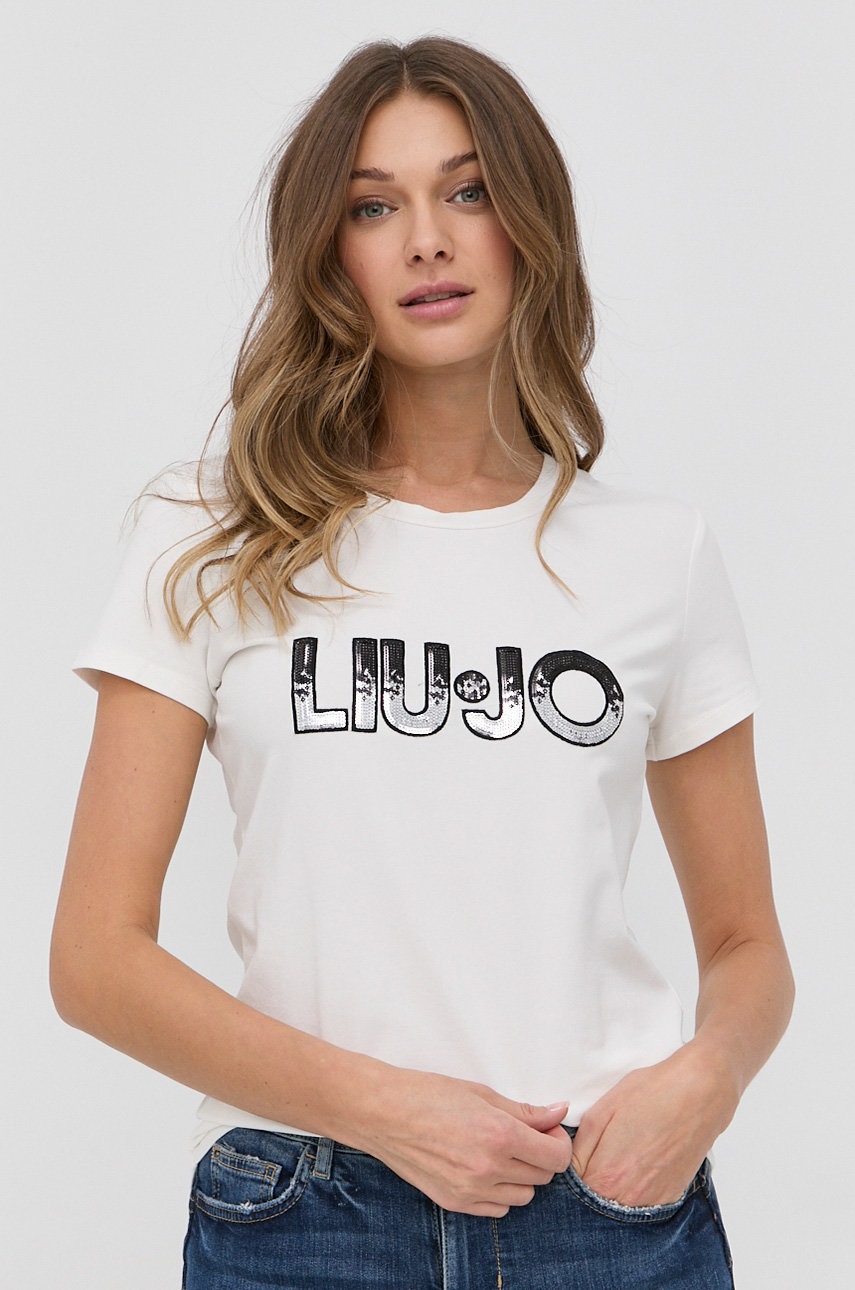 

Тениска Liu Jo дамска в бяло, Бял