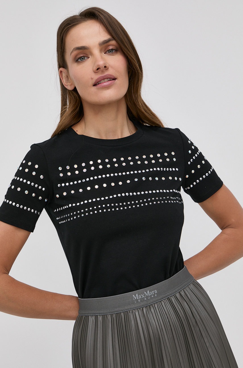 

Тениска MAX&Co. дамска в черно, Черен