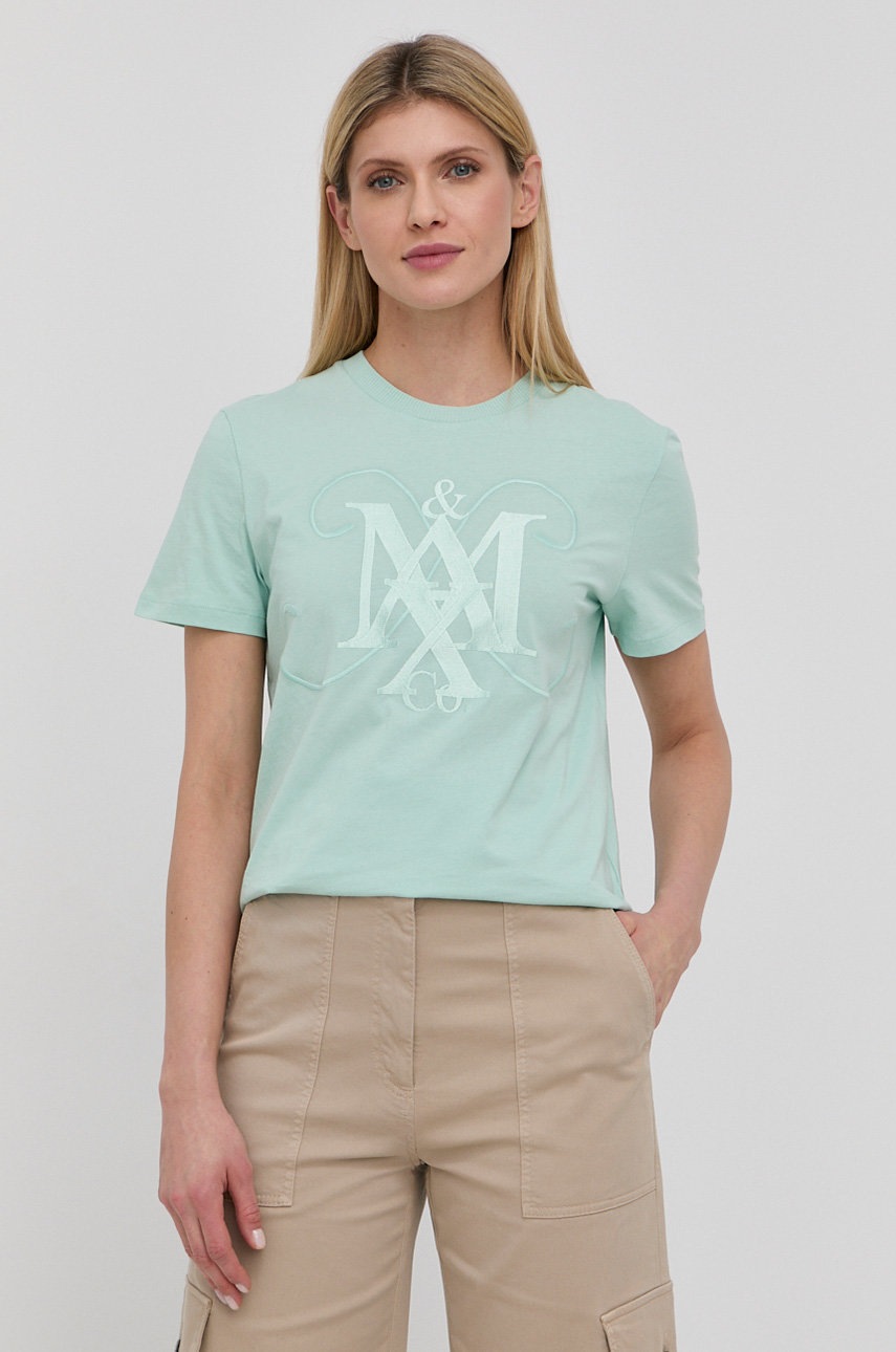 

Памучна тениска MAX&Co. в зелено, Зелен