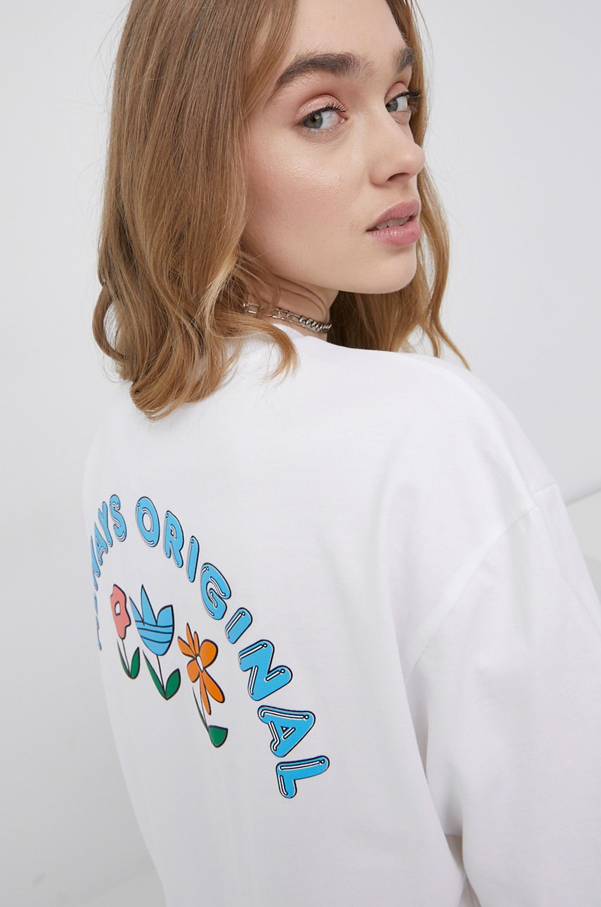 Adidas originals tricou din bumbac always original culoarea alb