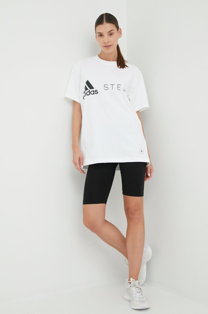 adidas by Stella McCartney tricou femei, culoarea alb 2022 ❤️ Pret Super answear imagine noua 2022