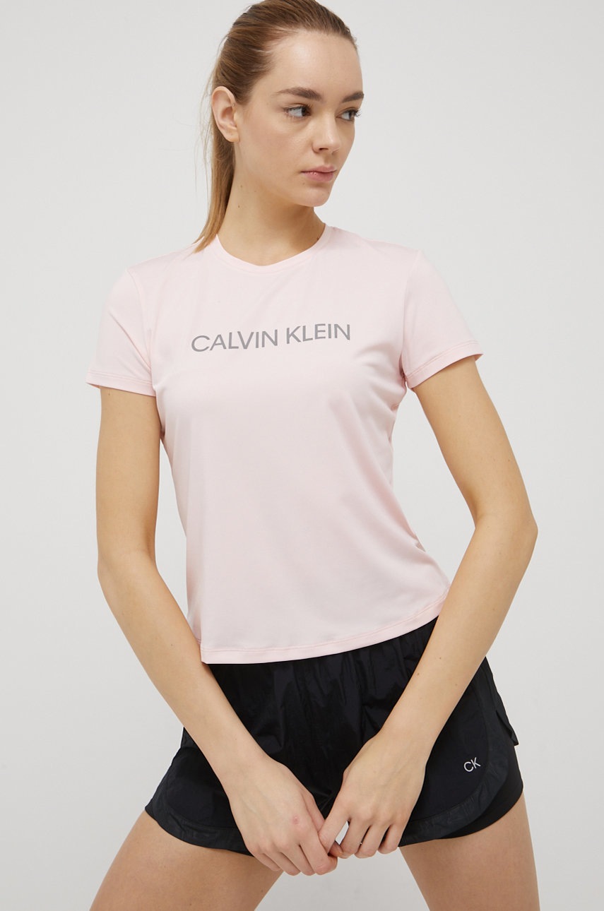 

Тениска за трениране Calvin Klein Performance в розово, Розов