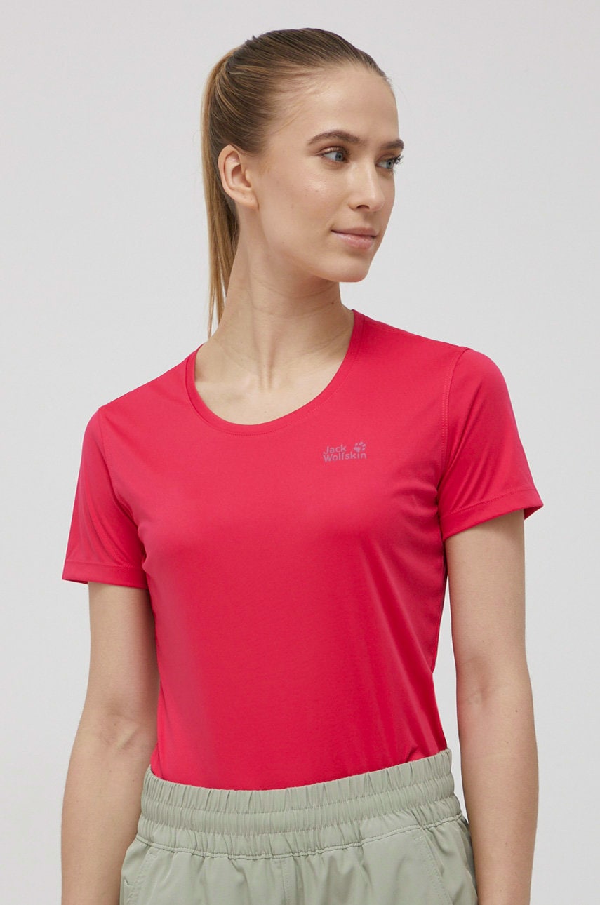 Jack Wolfskin tricou sport Tech culoarea roz