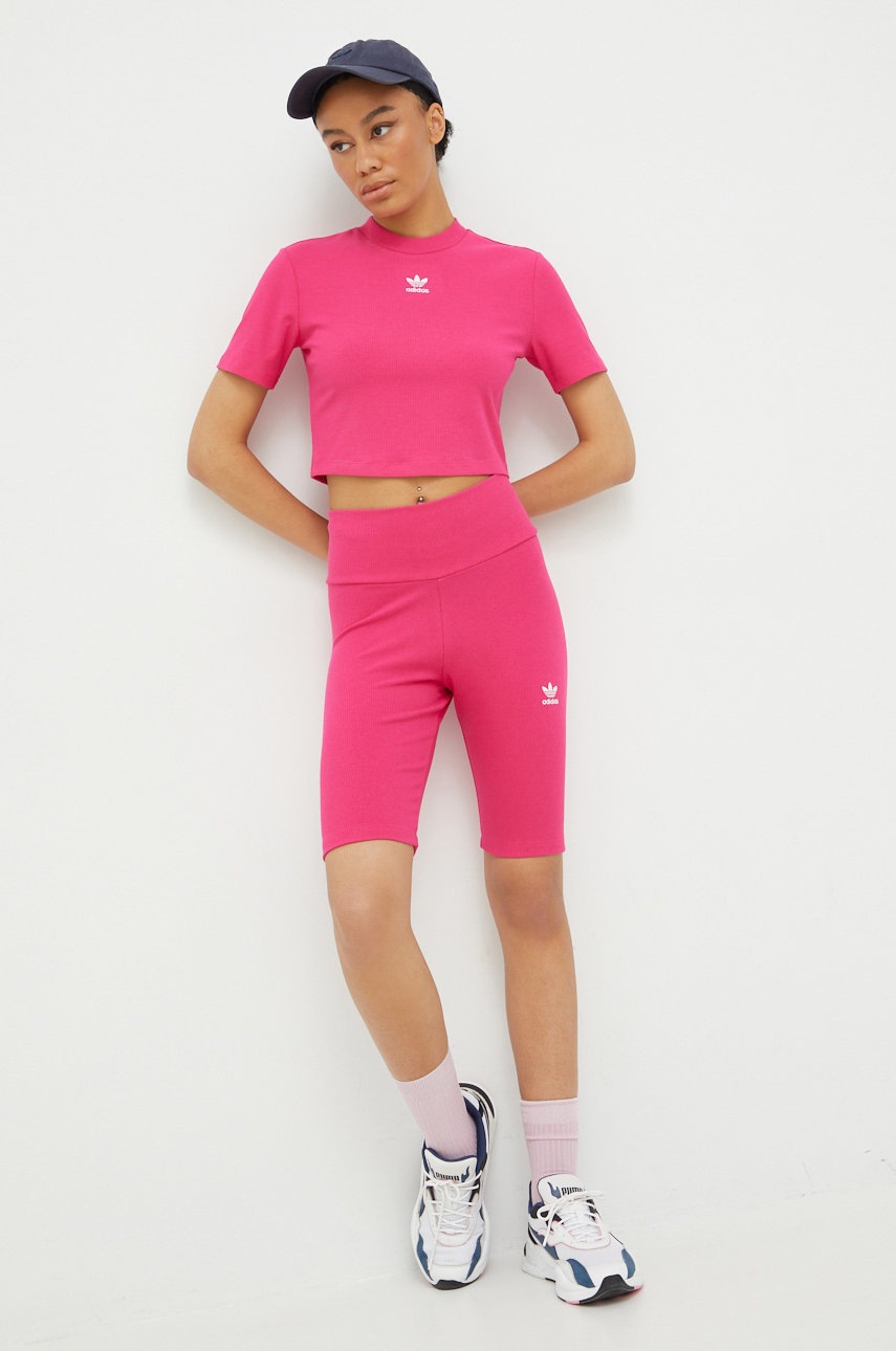 

Футболка adidas Originals Adicolor женский цвет розовый