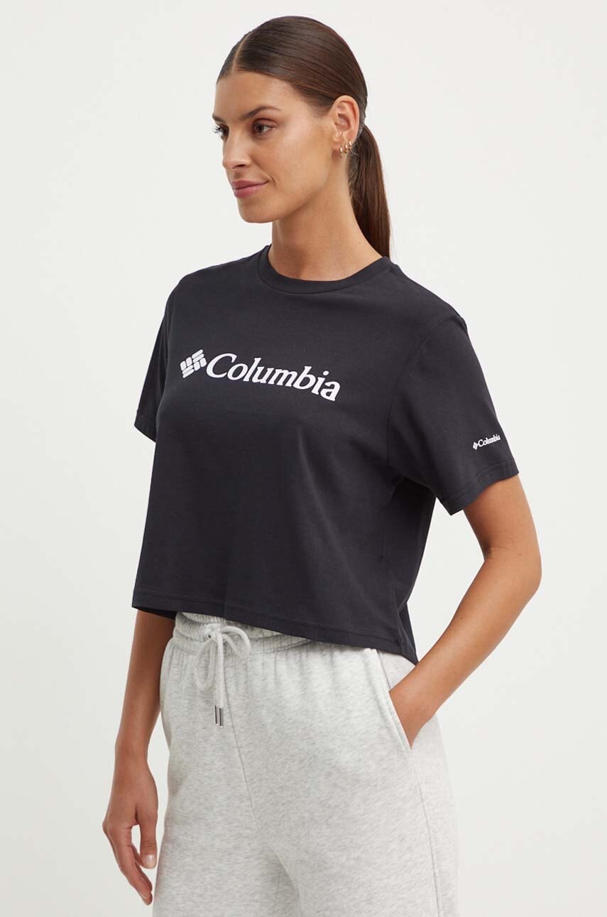 Columbia tricou din bumbac North Cascades femei, culoarea bleumarin 1930051