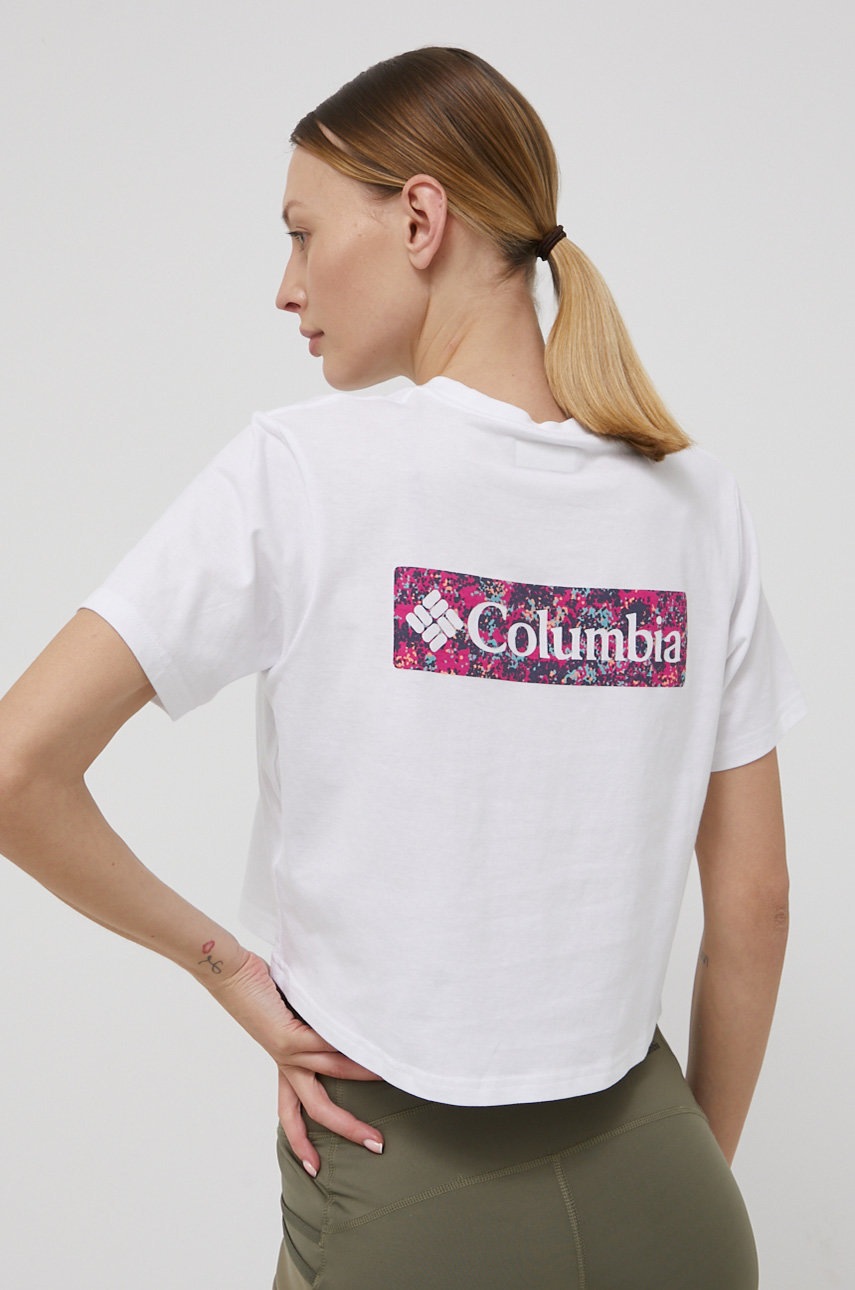 

Тениска Columbia в бяло, Бял