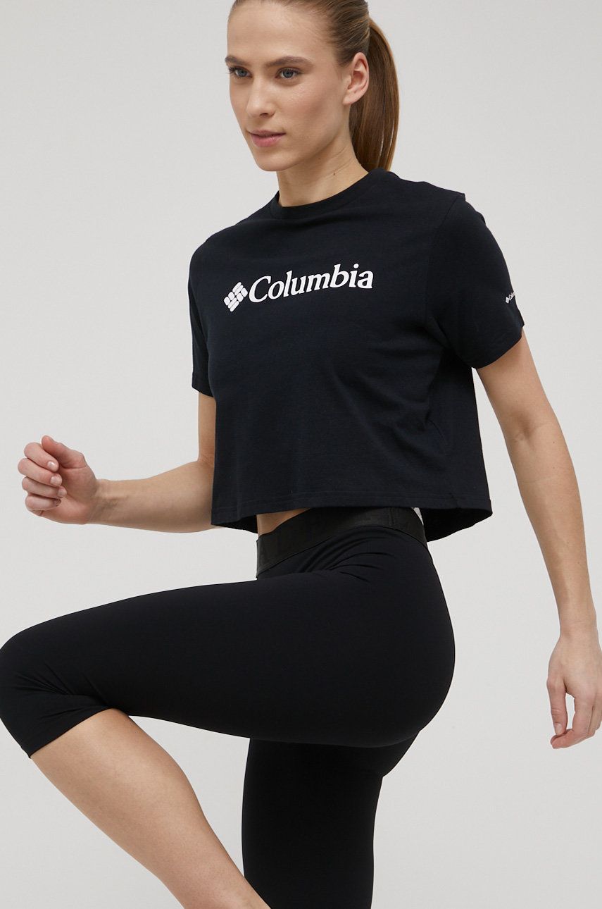 Columbia tricou femei, culoarea bleumarin 1930051-012