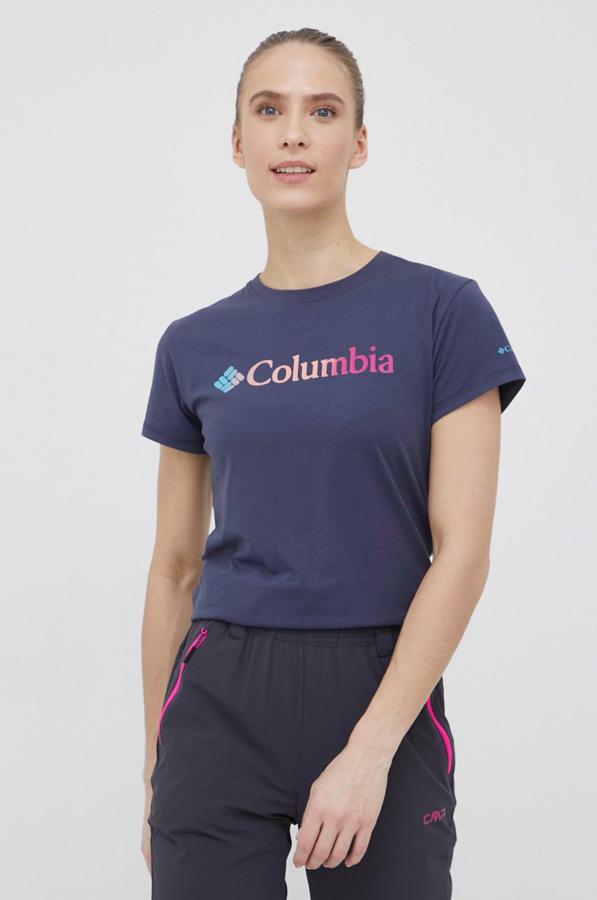 

Спортна тениска Columbia Sun Trek Ss Graphic в тъмносиньо, Тъмносин