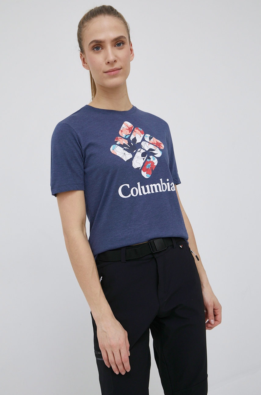 

Тениска Columbia дамски в тъмносиньо, Тъмносин