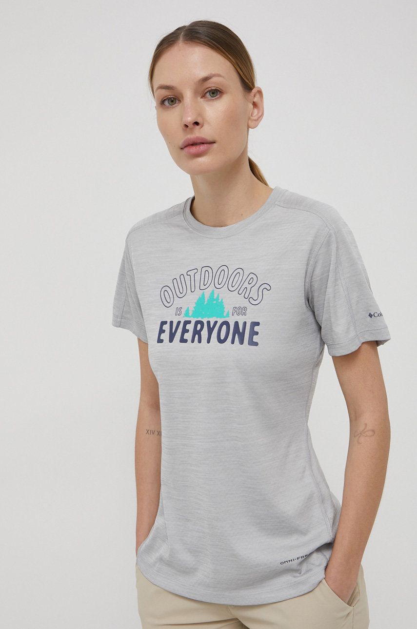 Columbia tricou sport Zero Rules Graphic culoarea gri answear imagine noua