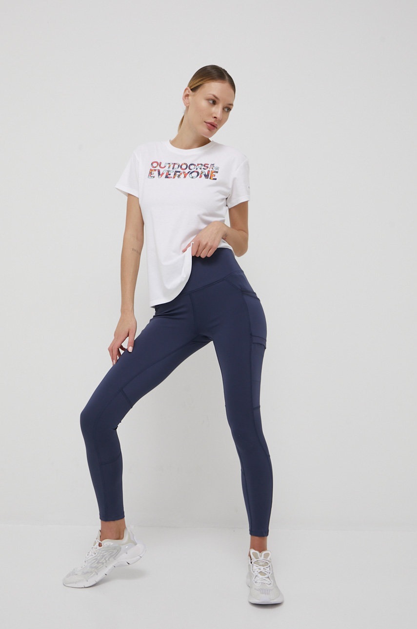 

Спортивна футболка Columbia Sun Trek Graphic колір білий