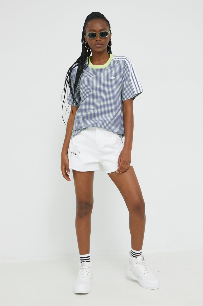 

Футболка adidas Originals Trefoil Moments женская цвет фиолетовый