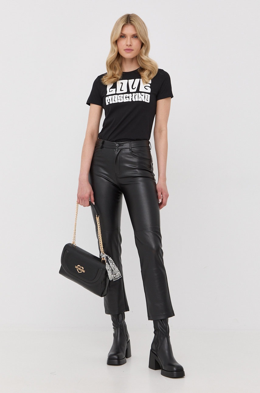 

Футболка Love Moschino женский цвет чёрный
