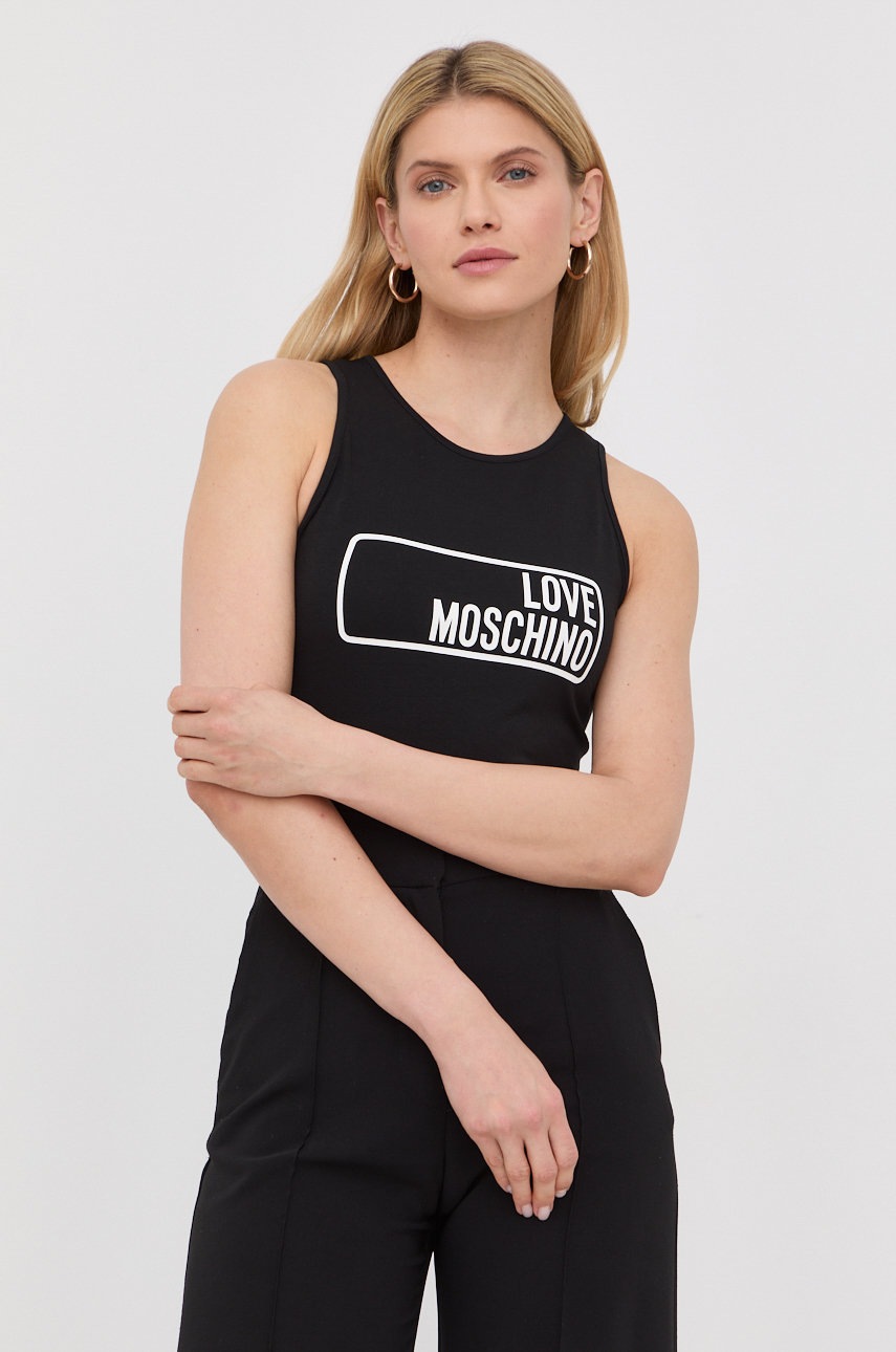 

Топ Love Moschino женский цвет чёрный