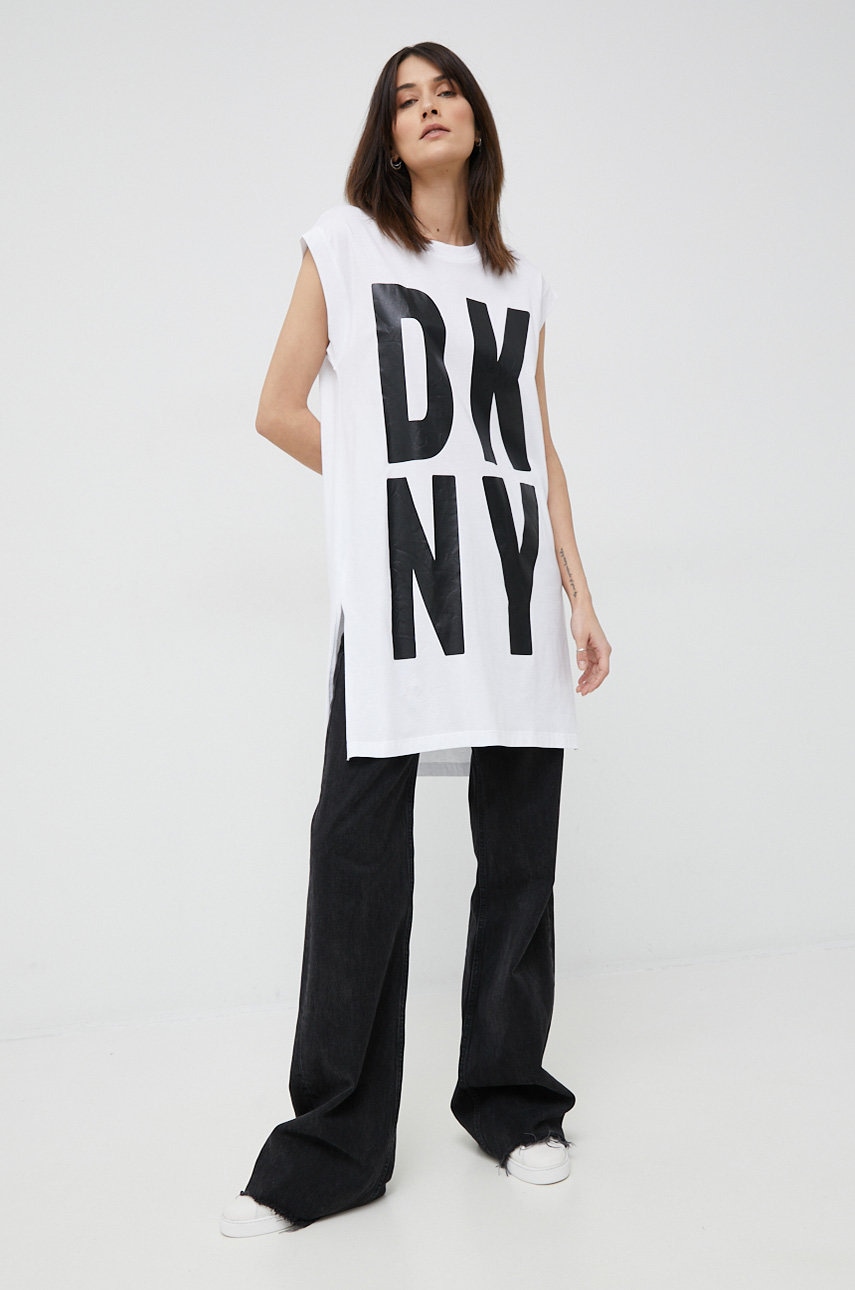 Dkny Tricou Culoarea Alb