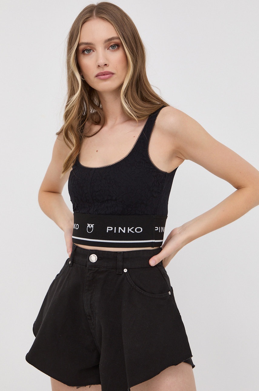

Топ Pinko дамски в черно, Черен