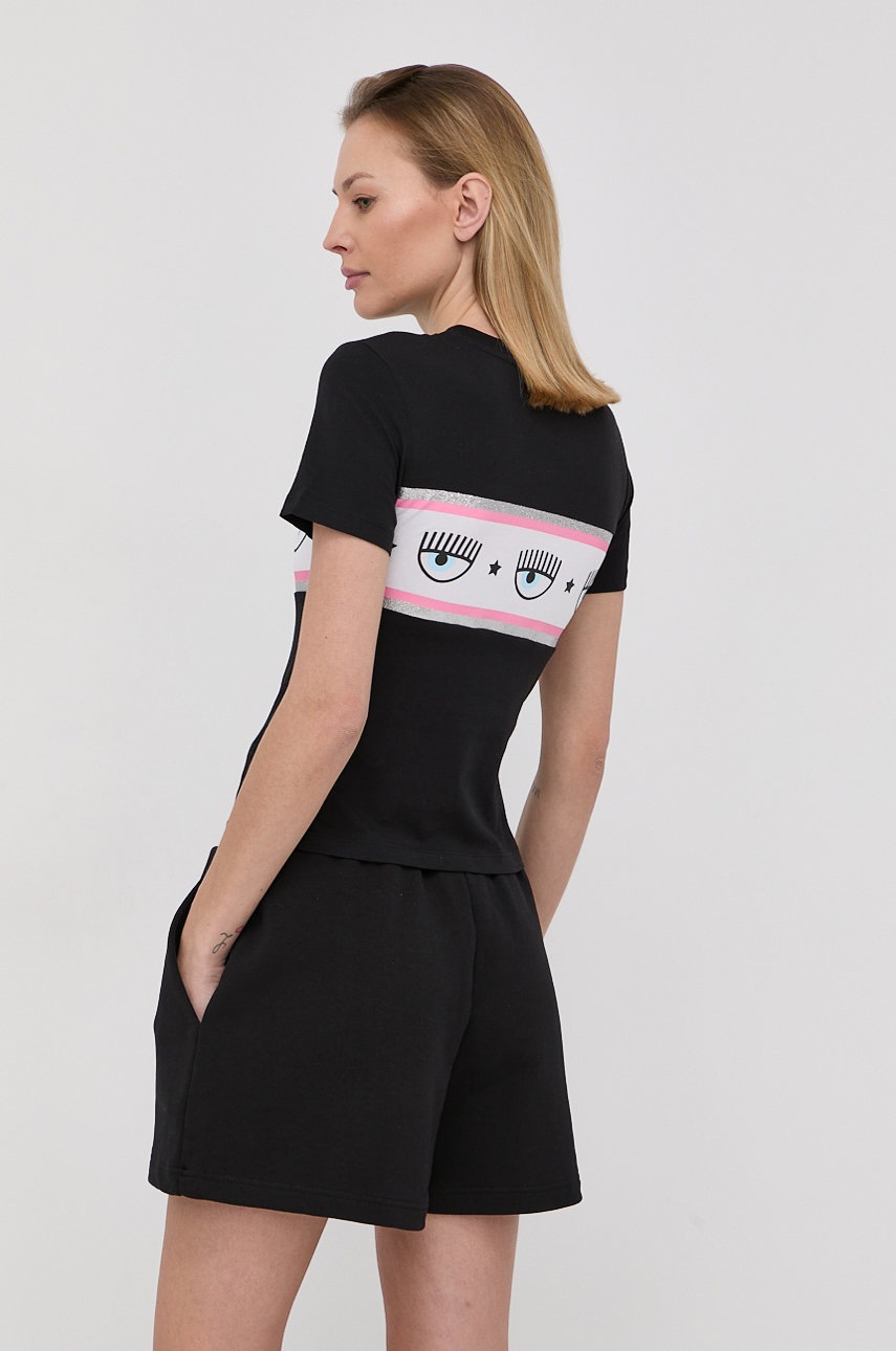 

Хлопковая футболка Chiara Ferragni цвет чёрный