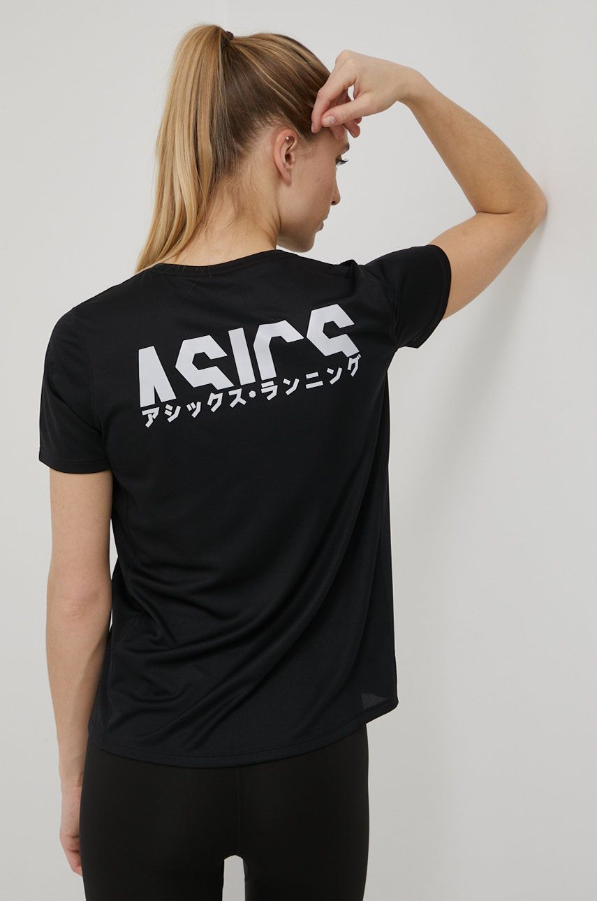 Asics tricou de alergare Katakana culoarea negru answear.ro