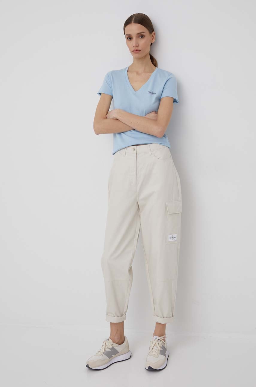 

Хлопковая футболка Pepe Jeans Bleu N
