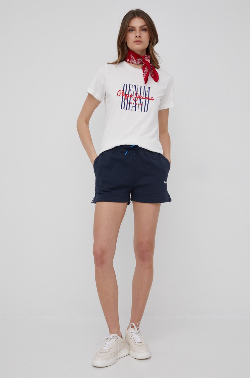 

Футболка Pepe Jeans Camille жіноча колір білий