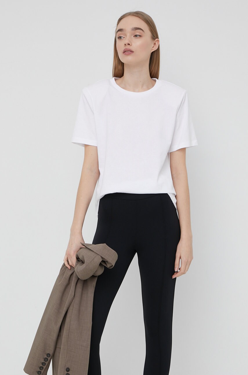 Gestuz tricou din bumbac culoarea alb