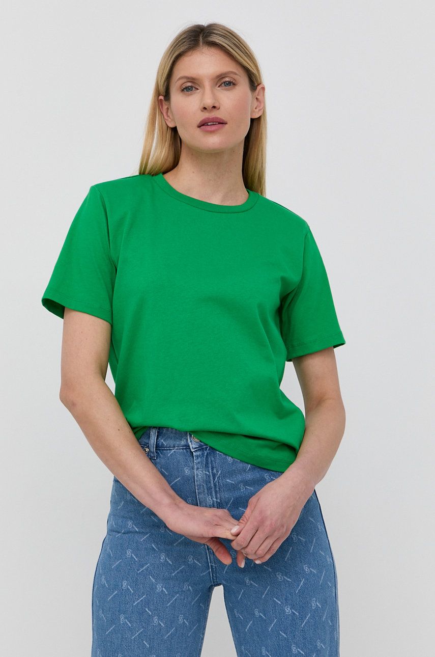 Gestuz tricou din bumbac culoarea verde answear.ro imagine noua 2022