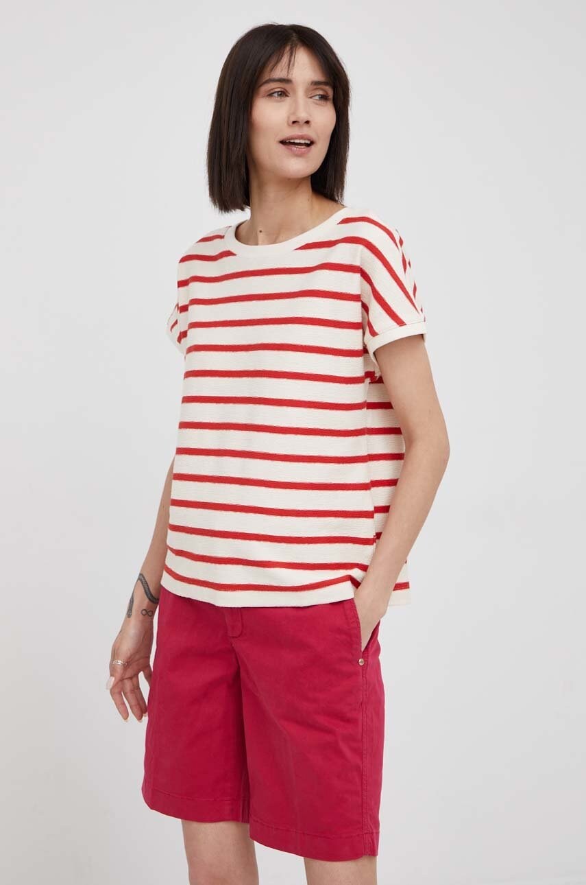 Sisley tricou din bumbac culoarea rosu