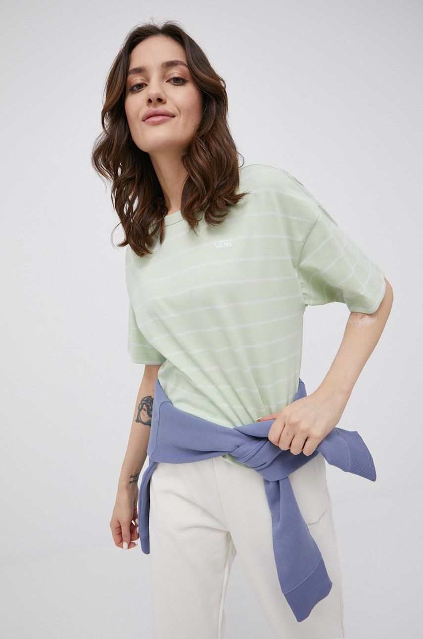 Vans tricou femei, culoarea verde 2023 ❤️ Pret Super answear imagine noua 2022