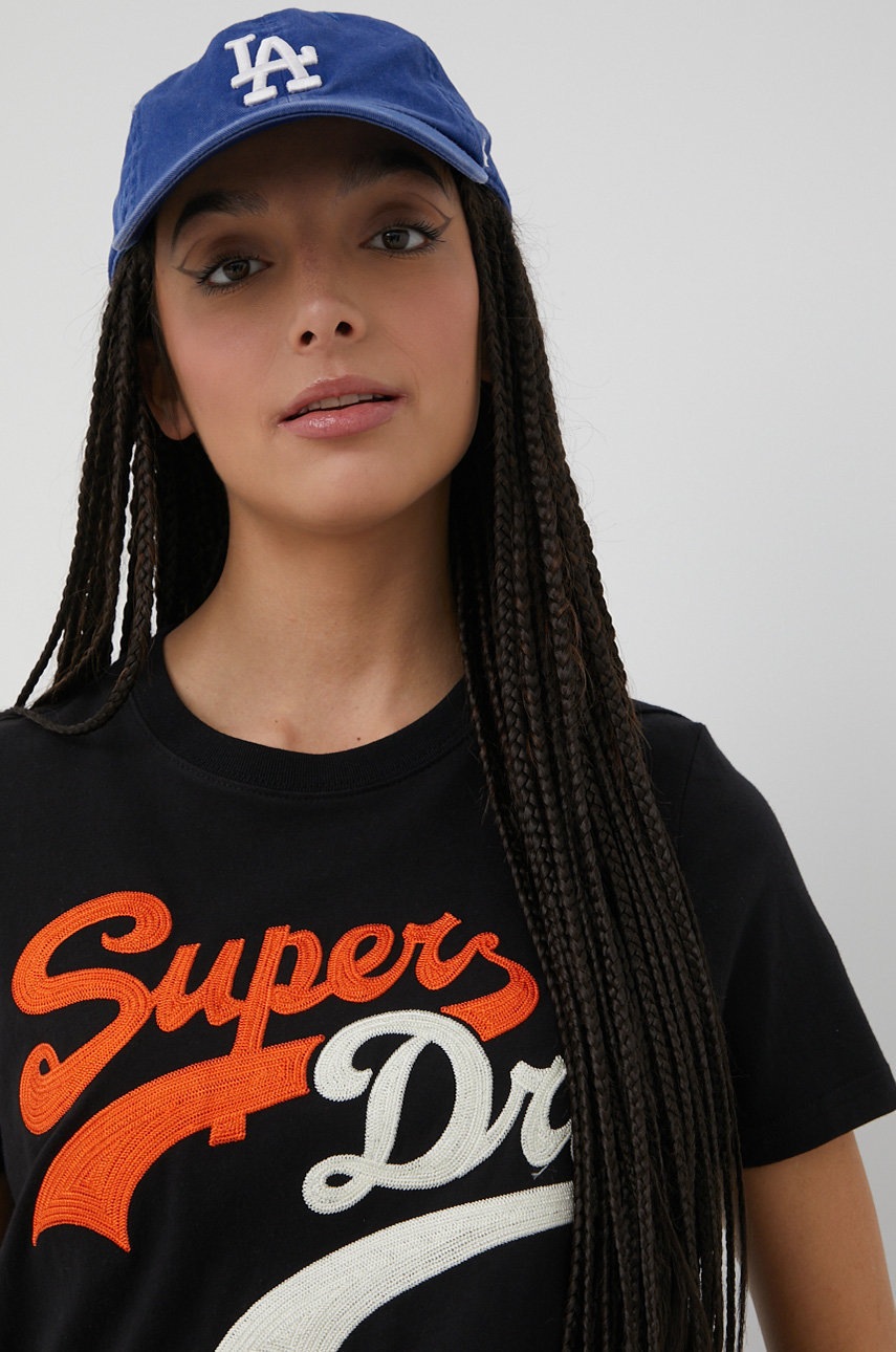 

Бавовняна футболка Superdry колір чорний