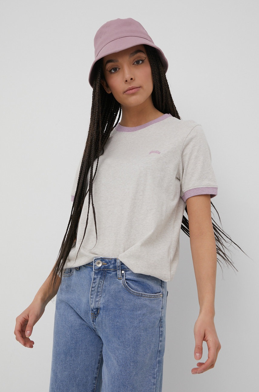 

Памучна тениска Superdry в сиво, Сив