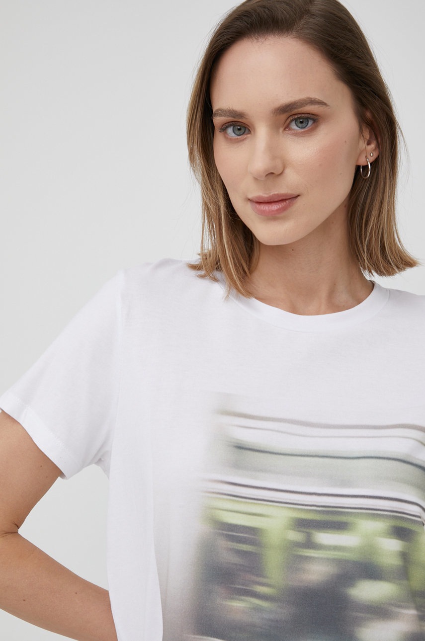 

Тениска Dkny дамски в бяло, Бял