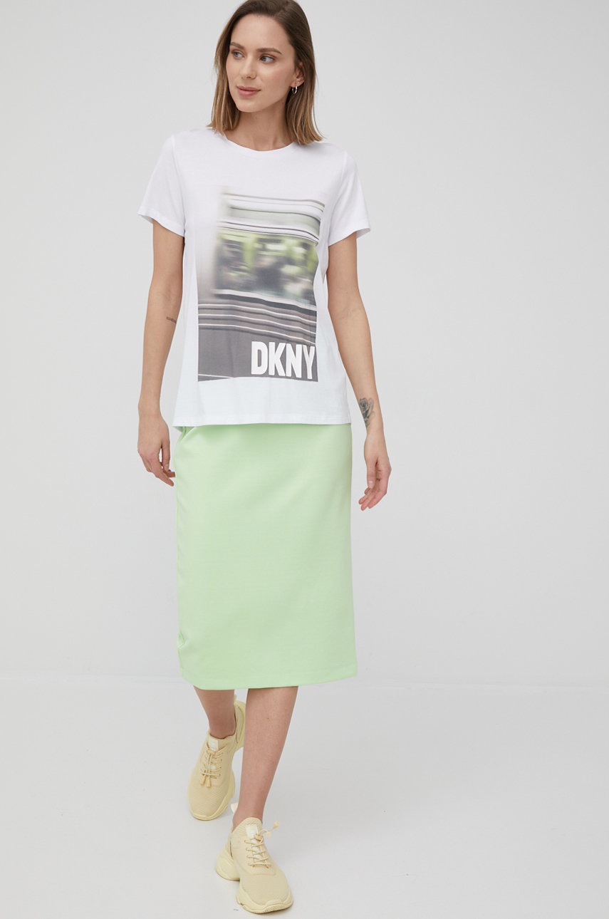 

Футболка Dkny жіночий колір білий