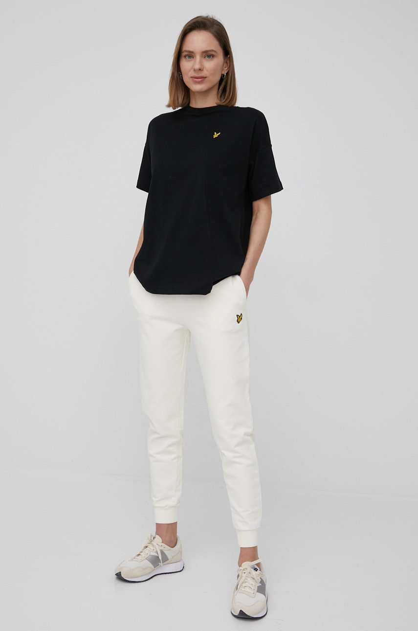 

Бавовняна футболка Lyle & Scott колір чорний