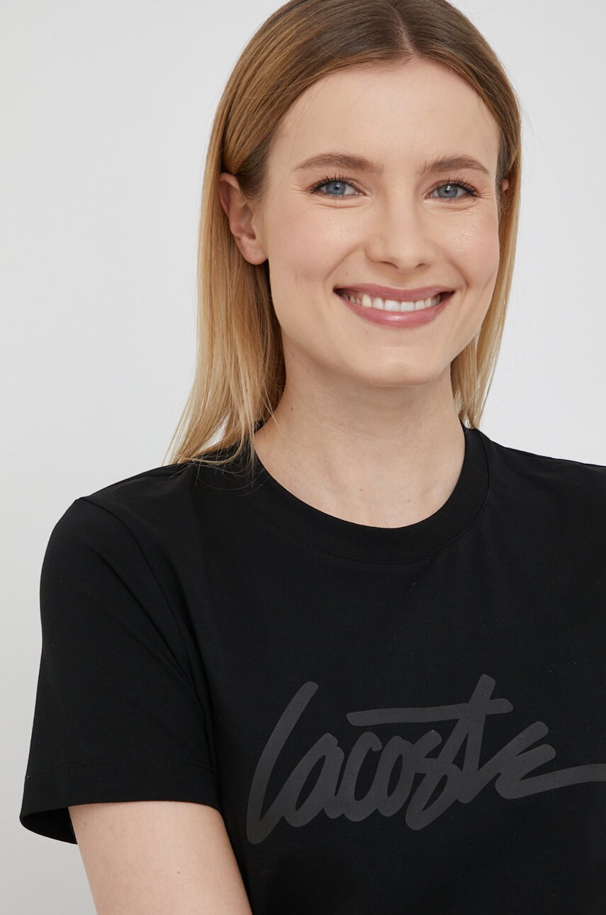 Lacoste tricou femei, culoarea negru