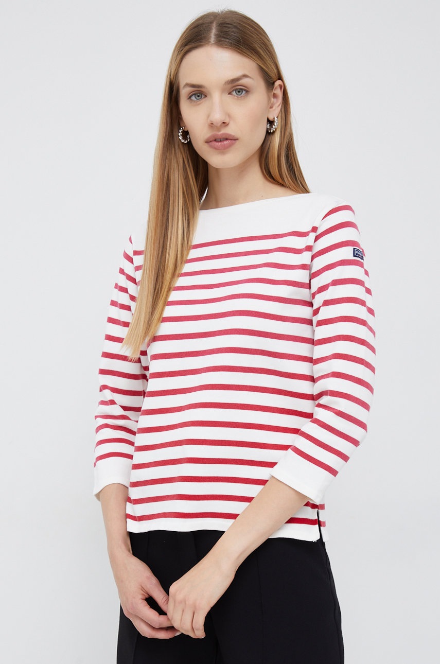 

Памучна блуза с дълги ръкави Polo Ralph Lauren в червено, Червен